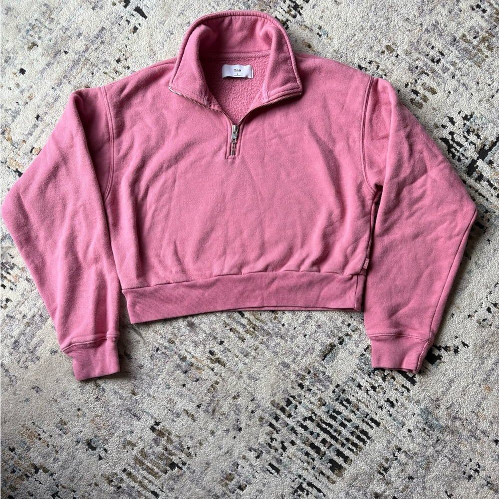 TNA Pink Half-Zip Sweatshirt